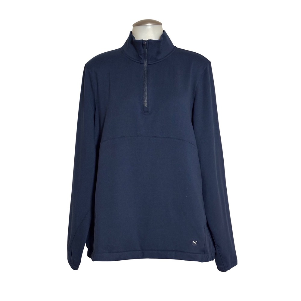 Puma 1/4 Zip Pullover Navy Blue Good Athletic Mock Neck Long Sleeve NWoT NOTE!